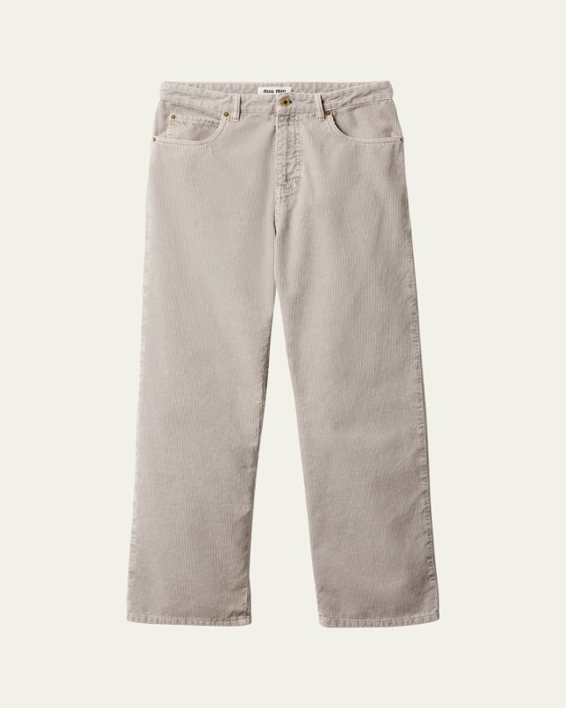 Corduroy Straight Leg Pants